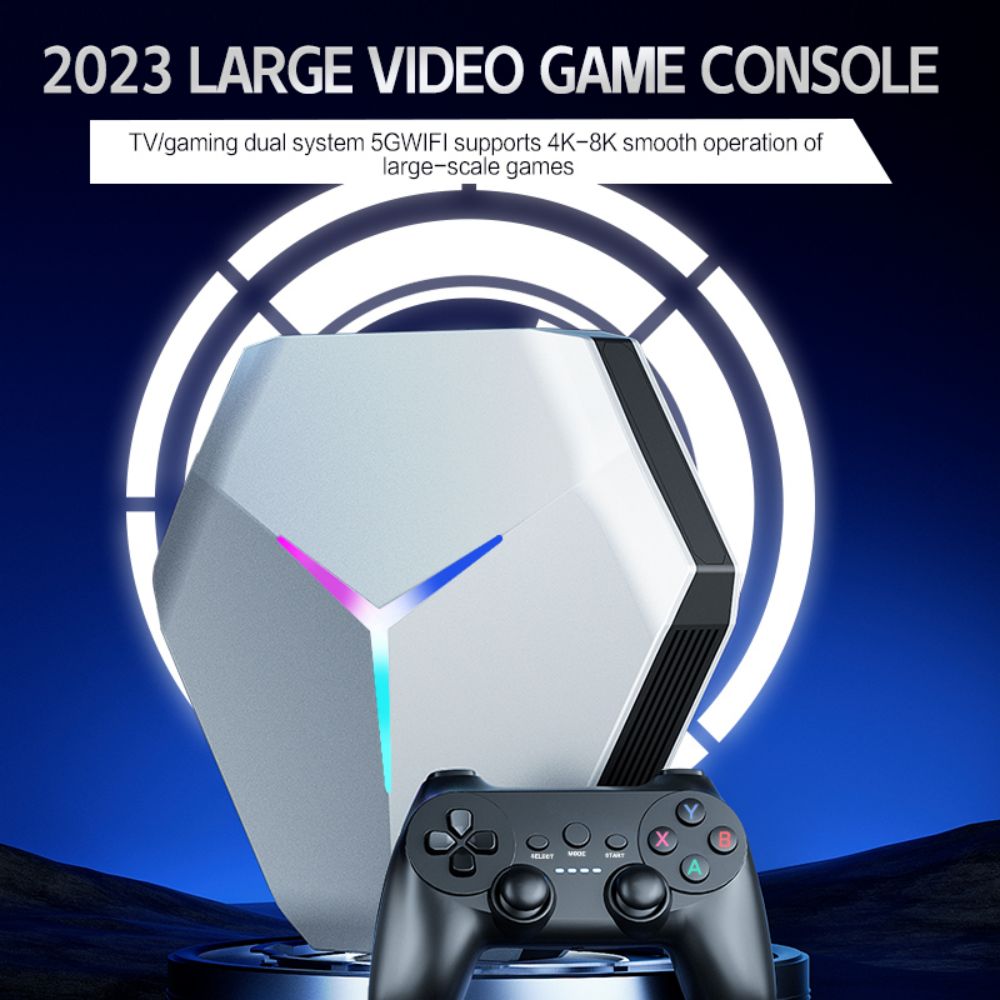 Trendy Game Box X10 Classic Gaming Console System 2+16GB Video Game Console 64/128GB 30000+ Games 4k Support TV Box With LED Light