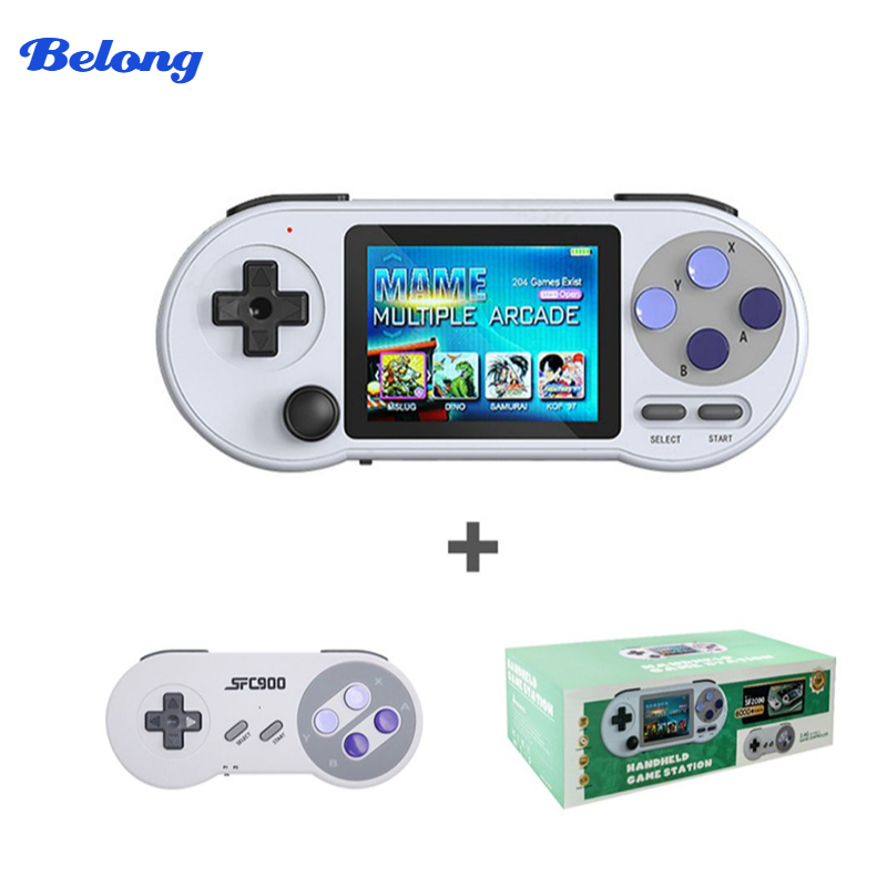Newest SF2000 Handheld Game Console With Gampad 2 Players3 Inch IPS Handheld Game Console Portable Retro Gaming Player For SFC/GBA