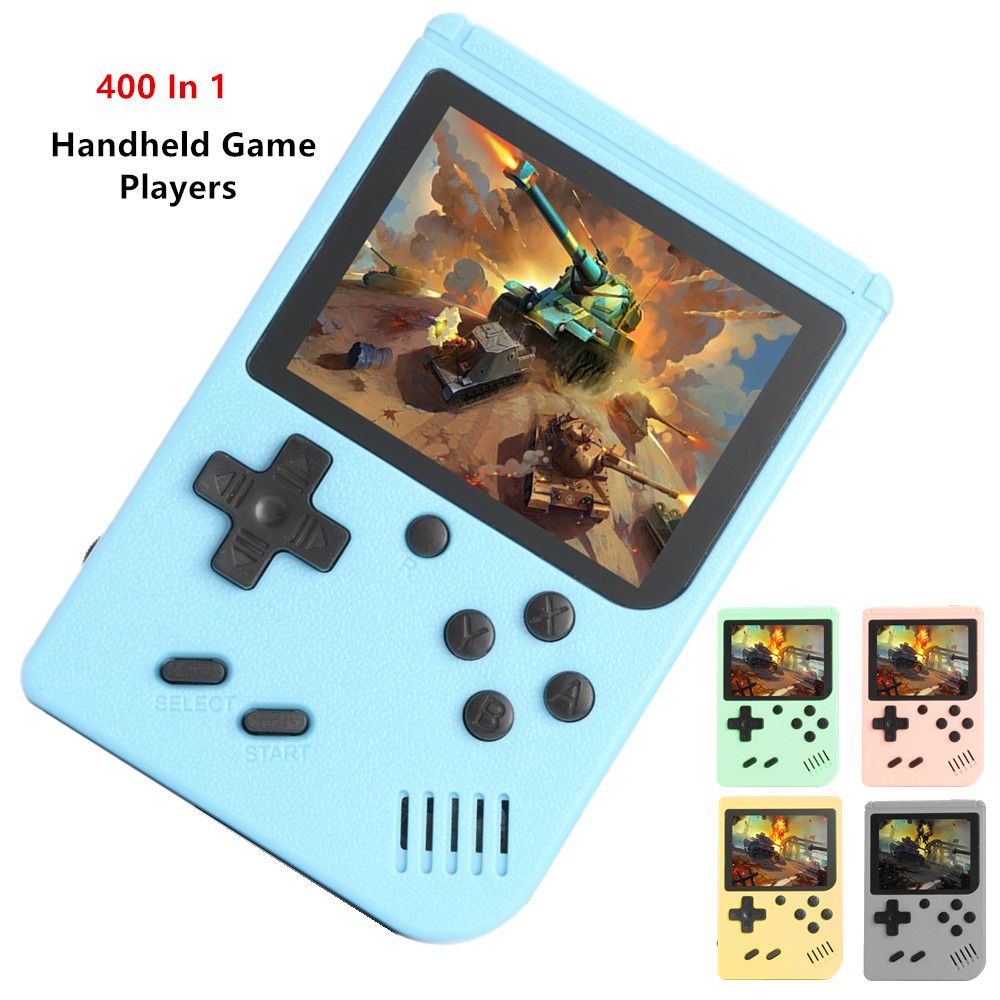 Ready Stock Macaron Color 400 in 1 Mini Handheld game console 3 inch Screen Support TV AV Output Portable Game Player For NES