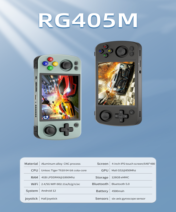 Anbernic RG405M Retro Handheld Game Console with Google Play Store Android 12 4 inch IPS Touch Screen Wifi Handheld Game Player