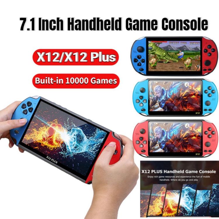 best selling X12 plus 7 inch 128 bits Handheld Game Player Portable Retro Video Game Console for Nes