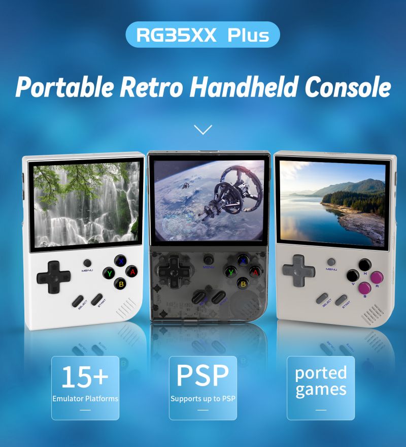 ANBERNIC RG35XX Plus Portable Videogames Retro Game Console Handheld Game Player H700 Built-in WIFI 3300mAh Battery