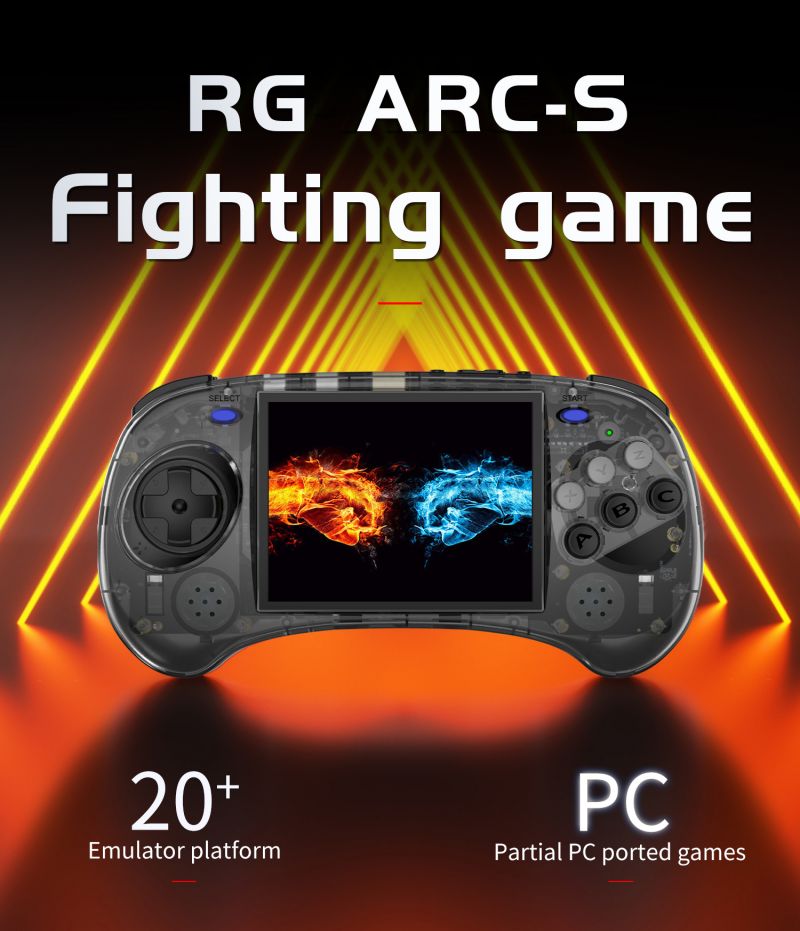 ANBERNIC RG ARC-S ARC-D Handheld Game Console 4 inch IPS Android 11 Linux Retro Video Player Support Wired Handle WIFI BT.