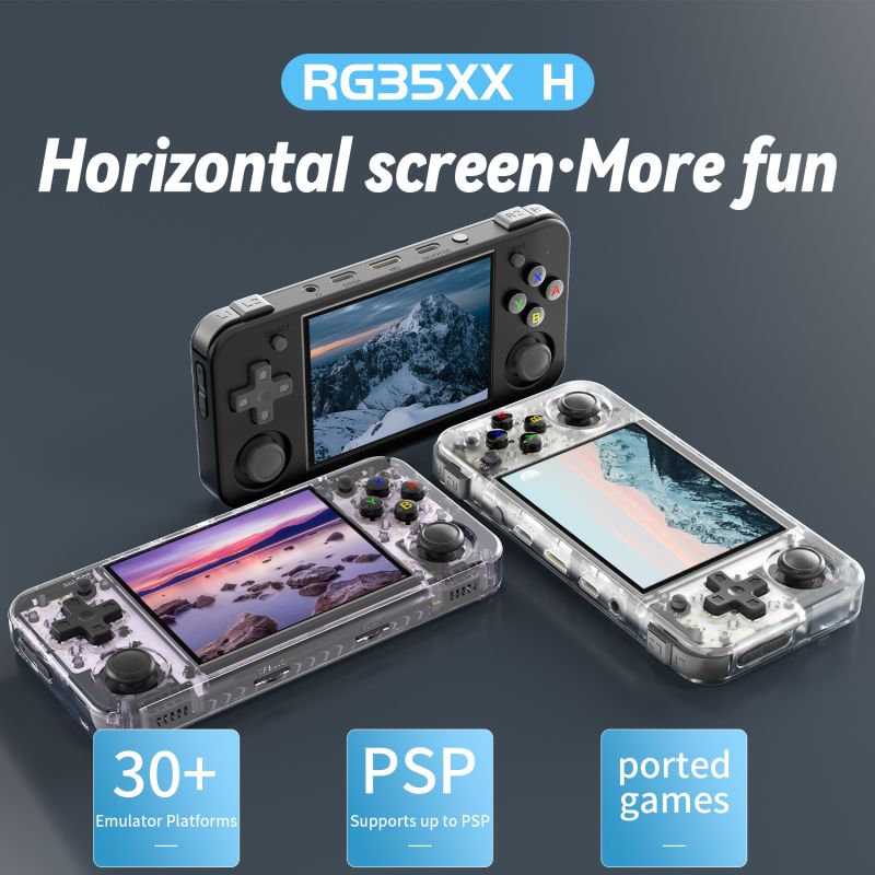 RG35XX H Handheld Game Console Classic Retro Game Console 64GB Portable Game Player for Kids Gifts