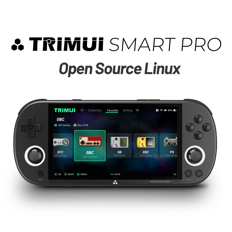 TRIMUI Smart Pro 4.96 Inch Screen Handheld Game Player Open Source 26 Simulators Retro Video Gaming Console