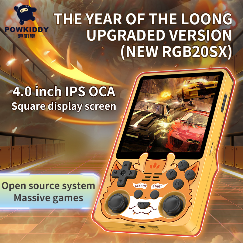 2024 newest Powkiddy rgb20sx 4inch ips screen Open sourse handheld PSP joystick arcade rgb20s game console