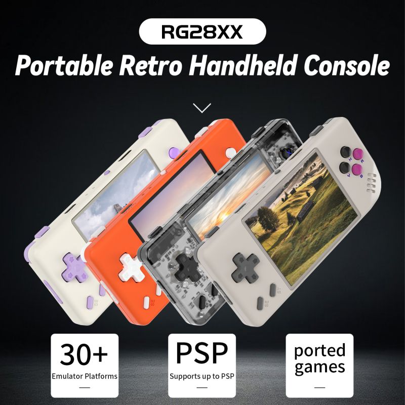 Super Handheld Anbernic RG28XX 2.83''IPS Screen Ported Games Video And Music Player Various Colors Support Wireless Controller