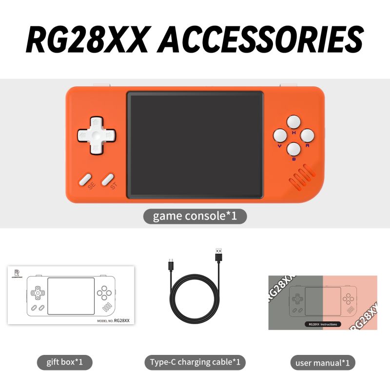 New carry-Super Handheld Anbernic RG28XX 2.83''IPS Screen Ported Game console