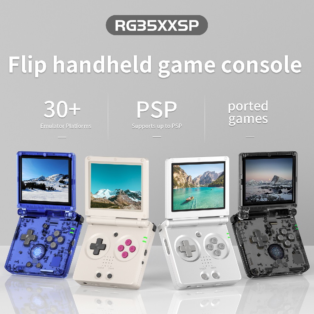 new RG35XXSP video gaming player 3.5 inch IPS screen retro flip handheld game console for psp
