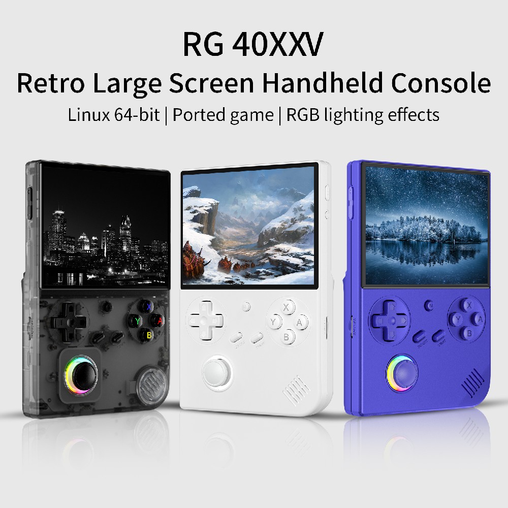 NEW ANBERNIC RG40XX V New Video Game Console 4-Inch IPS Screen 16 Million RGB Light Ring Linux System Supports Multimedia Playback